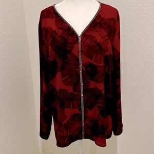 ♥️ Liz Claiborne burgundy blouse